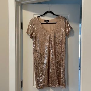 Gold Sequin Dress